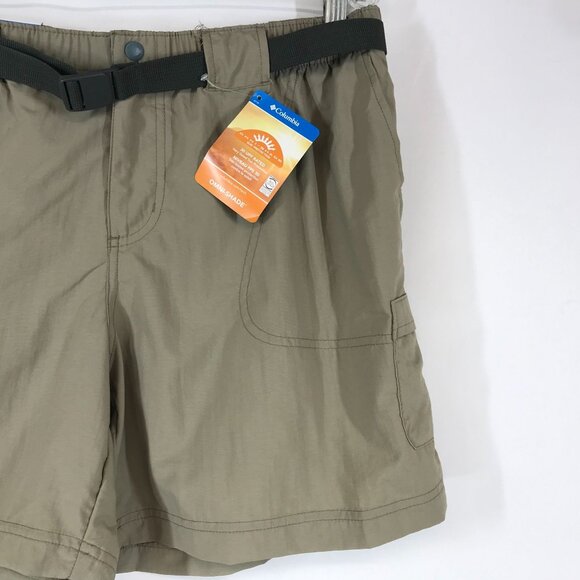COLUMBIA- WOMEN'S LARGE- BEIGE TAN SANDY RIVER CARGO SHORTS - Picture 2 of 6